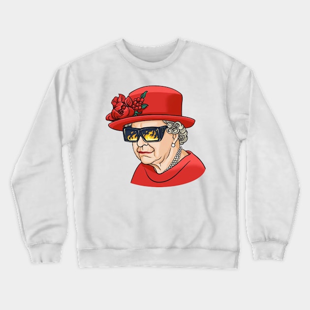 Queen Elizabeth THIS GIRL IS ON FIRE Crewneck Sweatshirt by MoondesignA